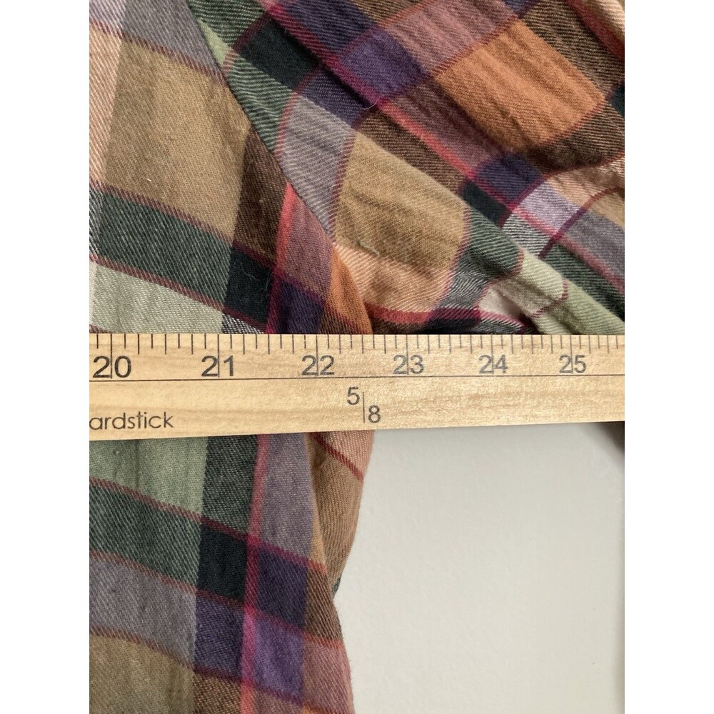 Soft Surroundings Plaid Swing Tunic Top XL Pleated Pastel Boho - Picture 11 of 12